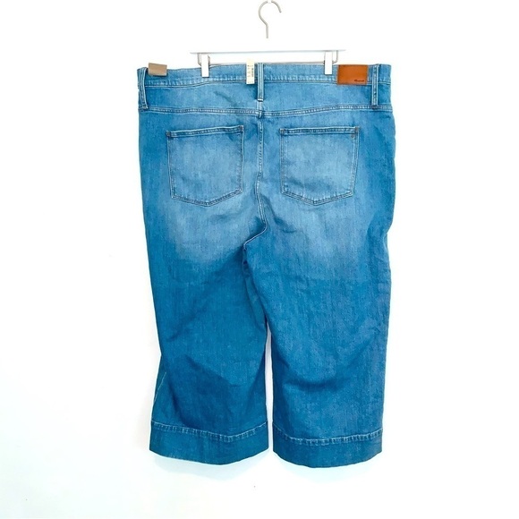 Madewell Petite Wide-Leg Crop Jeans in Delancey Wash size 37P NWT - Picture 5 of 9
